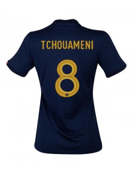 Frankrike Aurelien Tchouameni #8 Replika Hemmakläder Dam VM 2022 Kortärmad
